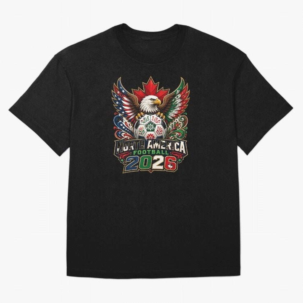 United by Football 2026 North America Soccer Design Classic T-Shirt Celebrate the Road through Match Day Hype around FIFA World Cup 2026 USA Canada Mexico, Haaland and Mbappe, France, Vintage Soccer Flavor, Modern Football Stars, National Flags and