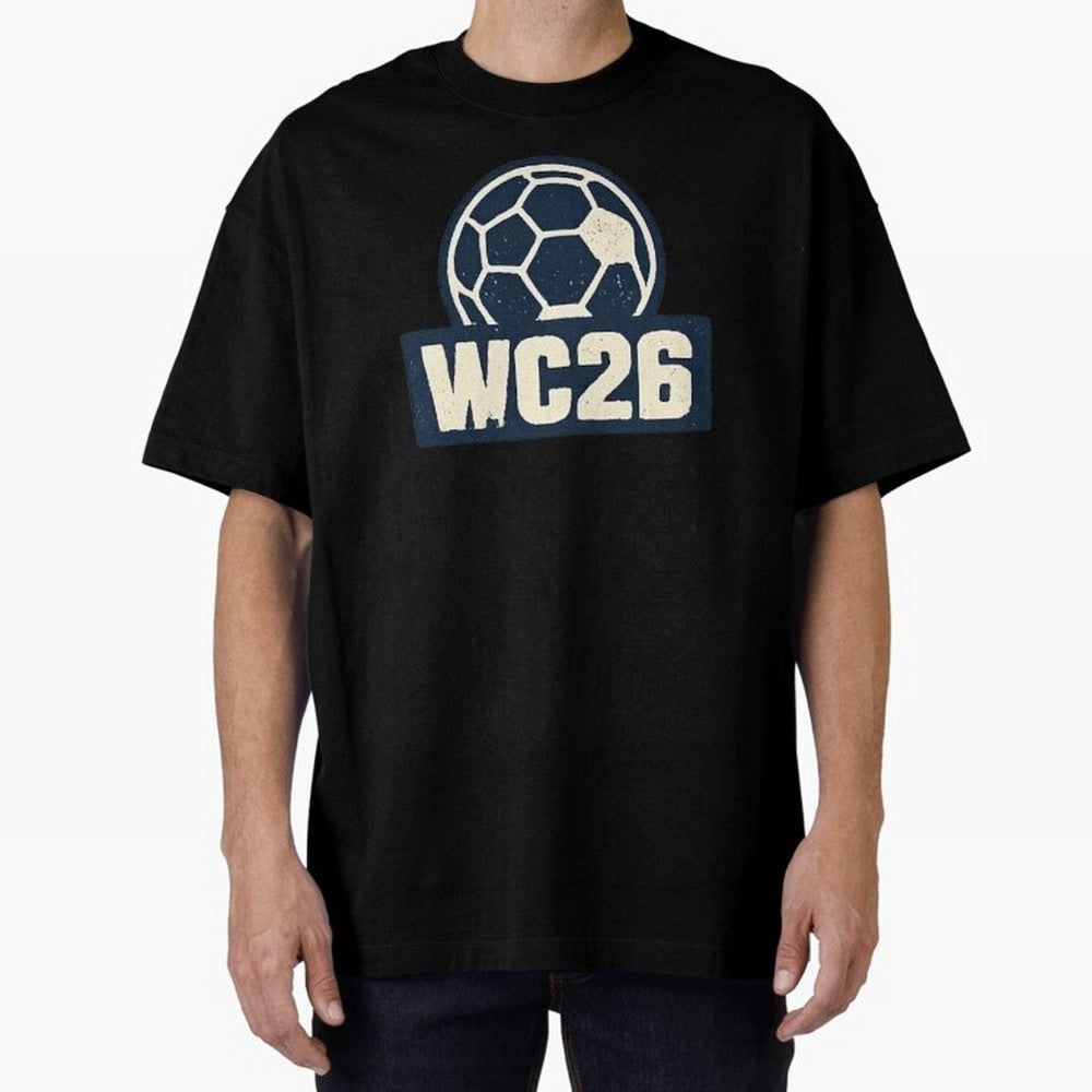WC26 Retro Soccer Ball Vintage Football Fan Design Classic T-Shirt Bring Match Day Fire to the FIFA World Cup 2026 Group Stage Journey through Messi, CR7 and Mbappe Highlights, Spain Pride, Stadium Chants, National Pride, Trophy Dreams and