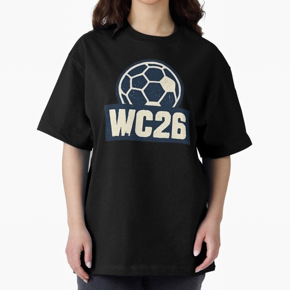 WC26 Retro Soccer Ball Vintage Football Fan Design Classic T-Shirt Bring Match Day Fire to the FIFA World Cup 2026 Group Stage Journey through Messi, CR7 and Mbappe Highlights, Spain Pride, Stadium Chants, National Pride, Trophy Dreams and