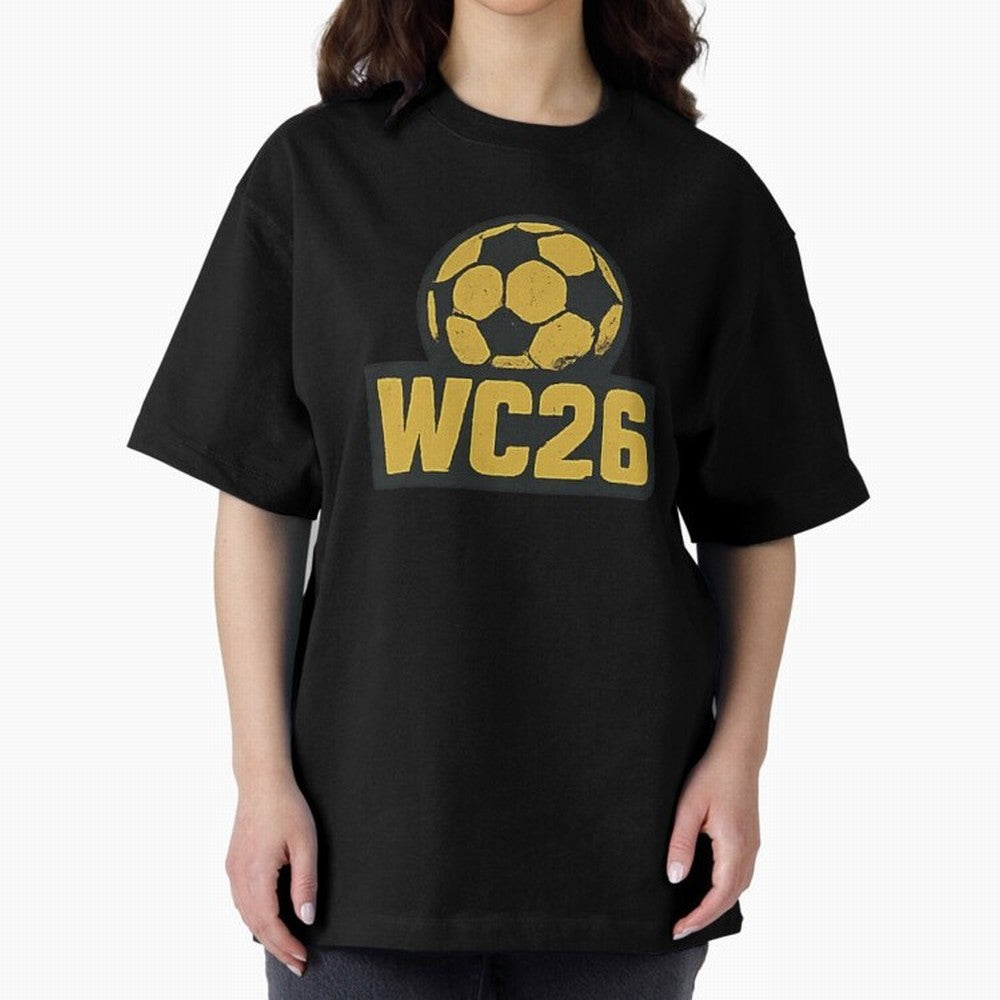 WC26 Soccer Ball Vintage Football Fan Design Classic T-Shirt Show Championship Spirit for Global Football Passion for FIFA World Cup 2026, Highlighting CR7, Germany, Football History, Final Match Energy, Crowd Noise and Once in a Lifetime Moments;