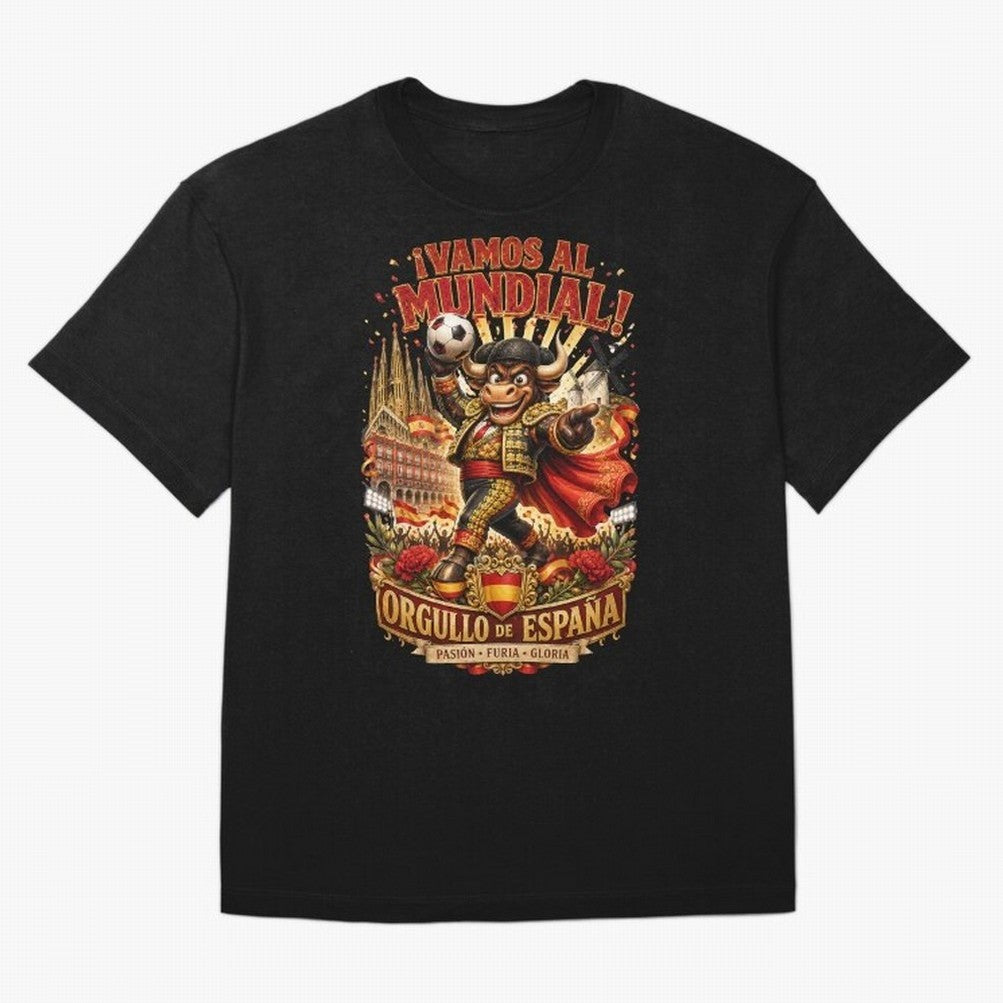 Spain World Cup 2026 Bull Fan Art Classic T-Shirt Bring a Champion Mindset to FIFA World Cup 2026 Group Stage for Fans of CR7 and Messi and Argentina, France and Brazil, Bringing Stadium Chants, National Pride, Trophy Dreams and Unforgettable