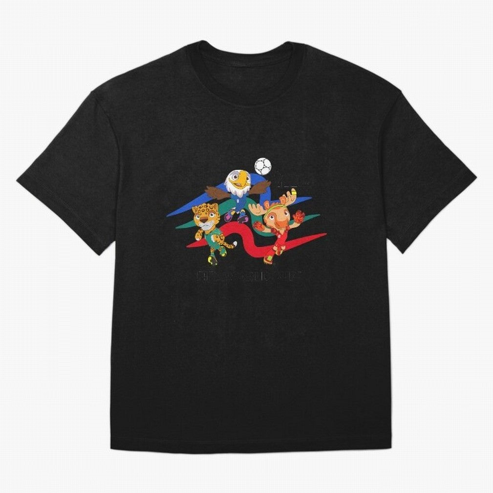Kids World Cup26 Host Country Mascots Action Classic T-Shirt Bring Stadium Energy to the FIFA World Cup 2026 Journey through CR7 and Messi Highlights, England, France and Netherlands Pride, Supporter Pride, Iconic Celebrations, Legendary Names and