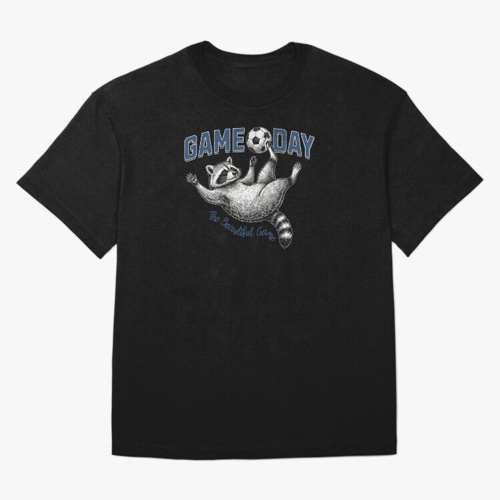 Raccoon Soccer Game Day The Beautiful Game Classic T-Shirt Carry the Colors and Pride of FIFA World Cup 2026 USA Canada Mexico for Fans of Cristiano Ronaldo, Haaland and CR7 and England, France and Netherlands, Bringing Football History, Final