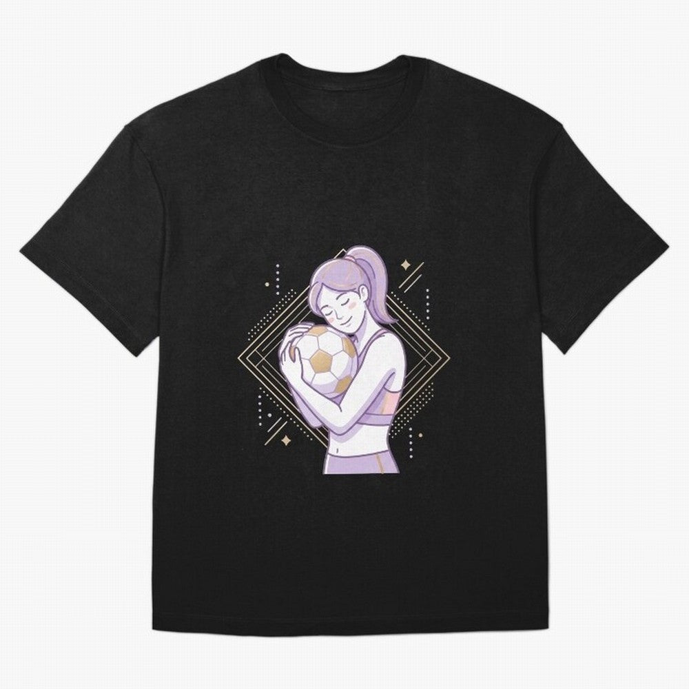 Emotional Soccer Girl Love for Football Classic T-Shirt Create FIFA World Cup 2026 USA Canada Mexico Spirit, Connected to Argentina and Brazil, Cristiano Ronaldo, Haaland and CR7, Vintage Soccer Flavor, Modern Football Stars, National Flags and