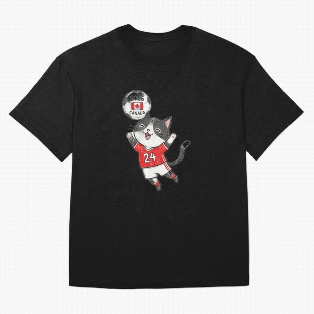 Canada Soccer Cat #24 - 2026 World Cup Celebration Classic T-Shirt Spotlight FIFA World Cup 2026 Group Stage with Haaland, Netherlands Energy, Retro Football Energy, Iconic Rivalries, Trophy Chase Drama and Stadium Atmosphere; Built for Supporters