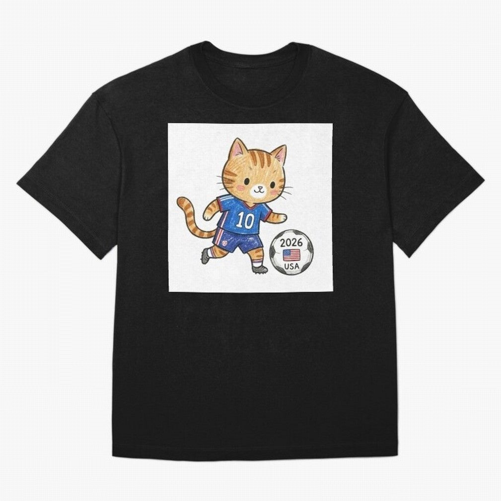 USA Soccer Cat #10 - 2026 World Cup Fan Art Classic T-Shirt Bring FIFA World Cup 2026 Group Stage Filled with Cristiano Ronaldo, Haaland and CR7, Brazil, Portugal and Argentina Energy, Stadium Memories, Football Loyalty, International Chants and