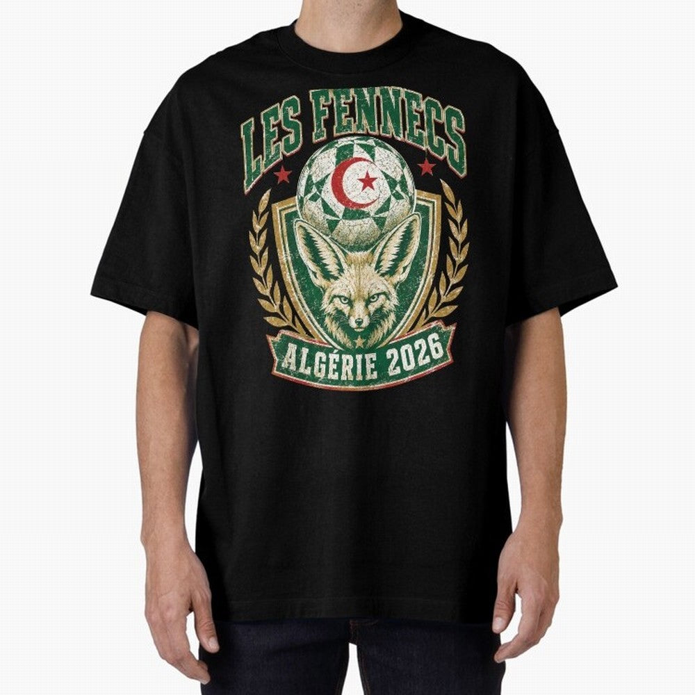 Les Fennecs Alg¨¦rie 2026 World Cup Soccer T-Shirt Classic T-Shirt Fuel the FIFA World Cup 2026 USA Canada Mexico Journey through CR7 Highlights, Brazil, Portugal and Argentina Pride, Soccer Culture, Superstar Moments, National Team Dreams and