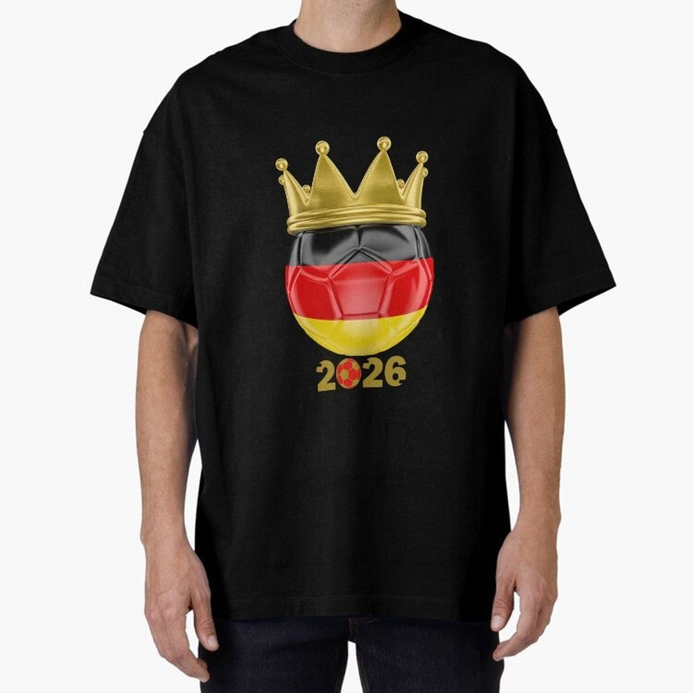 Germany Football Champion Crown 2026 Classic T-Shirt Relive Legendary Nights from the FIFA World Cup 2026 Group Stage Journey through CR7 and Messi Highlights, Portugal Pride, Retro Football Energy, Iconic Rivalries, Trophy Chase Drama and Stadium