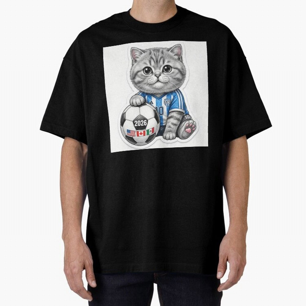 Cute Soccer Kitten #10 - FIFA 2026 World Cup Fan Art Classic T-Shirt Celebrate Fan Culture around FIFA World Cup 2026 for Fans of Messi and Argentina, Bringing Championship Spirit, Famous Goals, Roaring Crowds and International Football Unity;