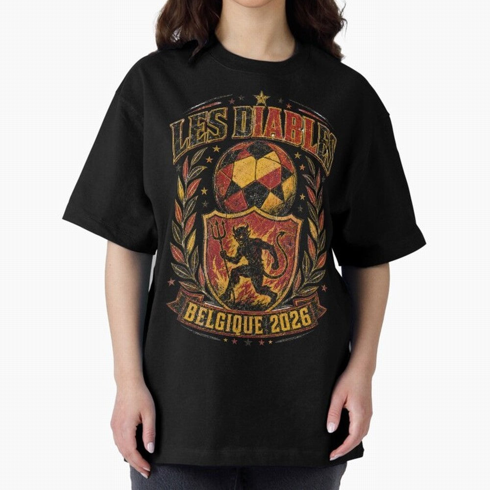 Les Diables Rouges Belgique 2026 World Cup Soccer T-Shirt Classic T-Shirt Join Supporters Worldwide for FIFA World Cup 2026 USA Canada Mexico Capturing Messi and Cristiano Ronaldo, Brazil Energy, Game Day Rituals, Football Legends, Country Pride