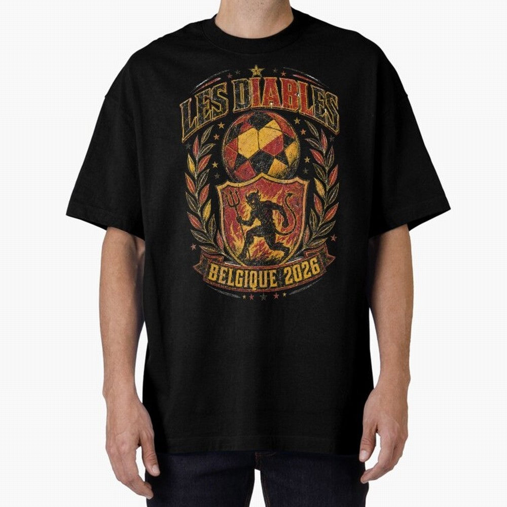 Les Diables Rouges Belgique 2026 World Cup Soccer T-Shirt Classic T-Shirt Join Supporters Worldwide for FIFA World Cup 2026 USA Canada Mexico Capturing Messi and Cristiano Ronaldo, Brazil Energy, Game Day Rituals, Football Legends, Country Pride