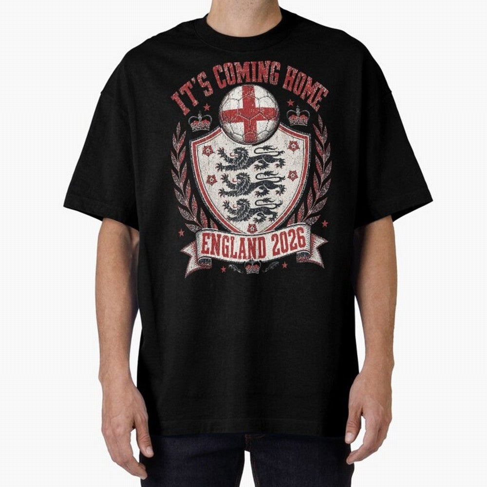 It's Coming Home England 2026 World Cup Soccer T-Shirt Classic T-Shirt Represent FIFA World Cup 2026 Spirit, Inspired by Spain, Mbappe and Neymar, Match Day Excitement, Supporter Culture, Golden Goals and Global Football Passion; Built for