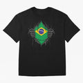 Brazil Flag - National Team Fans Classic T-Shirt Cheer through Every Moment of Global Football Passion for FIFA World Cup 2026, Inspired by Mbappe, Spain, Football Festival Excitement, Trophy Ambitions, Country Rivalries and Star Player Buzz;