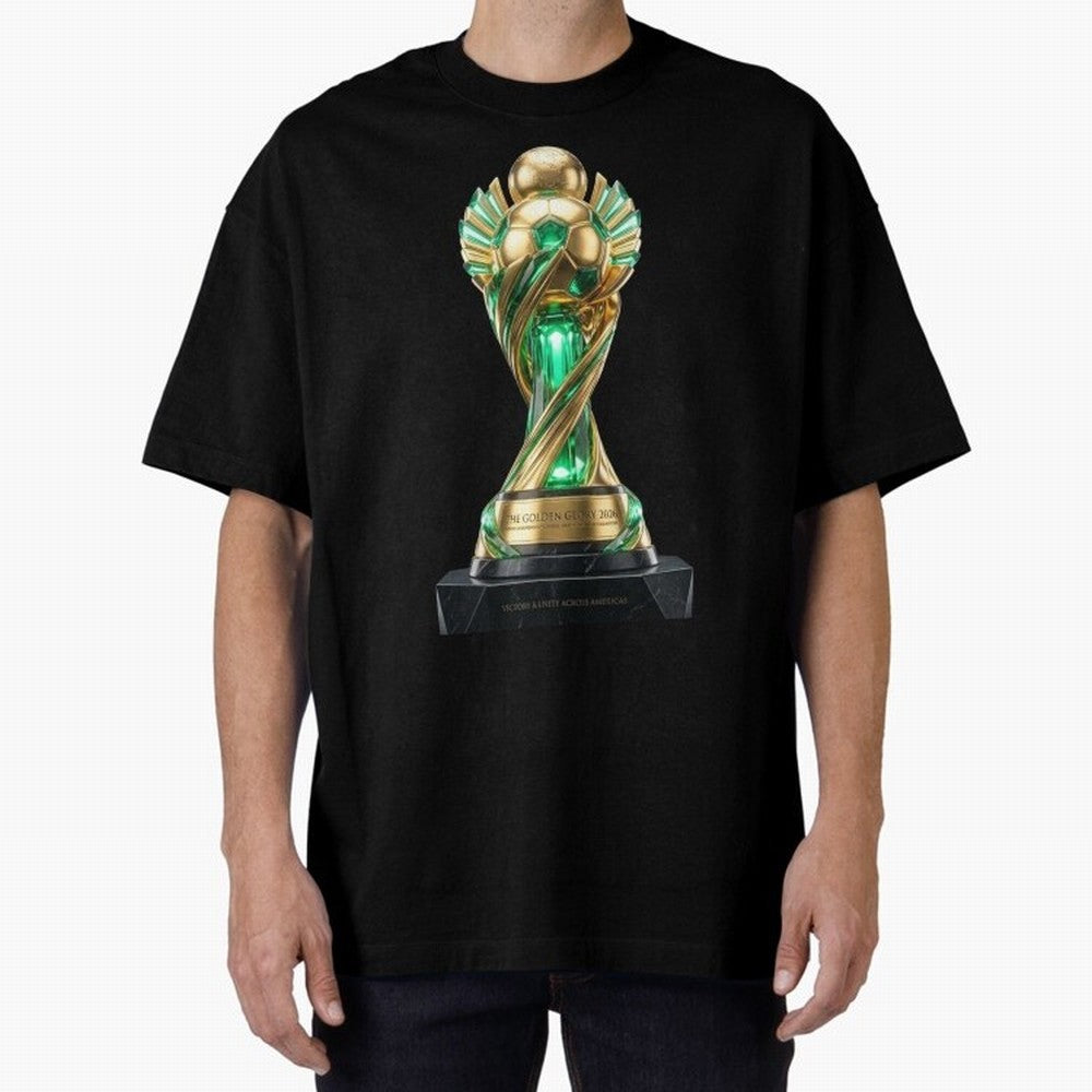 The Golden Glory 2026 - Futurist Soccer Trophy Classic T-Shirt Bring Champion Energy into FIFA World Cup 2026 USA Canada Mexico Highlighting Messi, CR7 and Mbappe, Argentina and Brazil Energy, Fan Favorite Moments, National Team Passion, Big Match