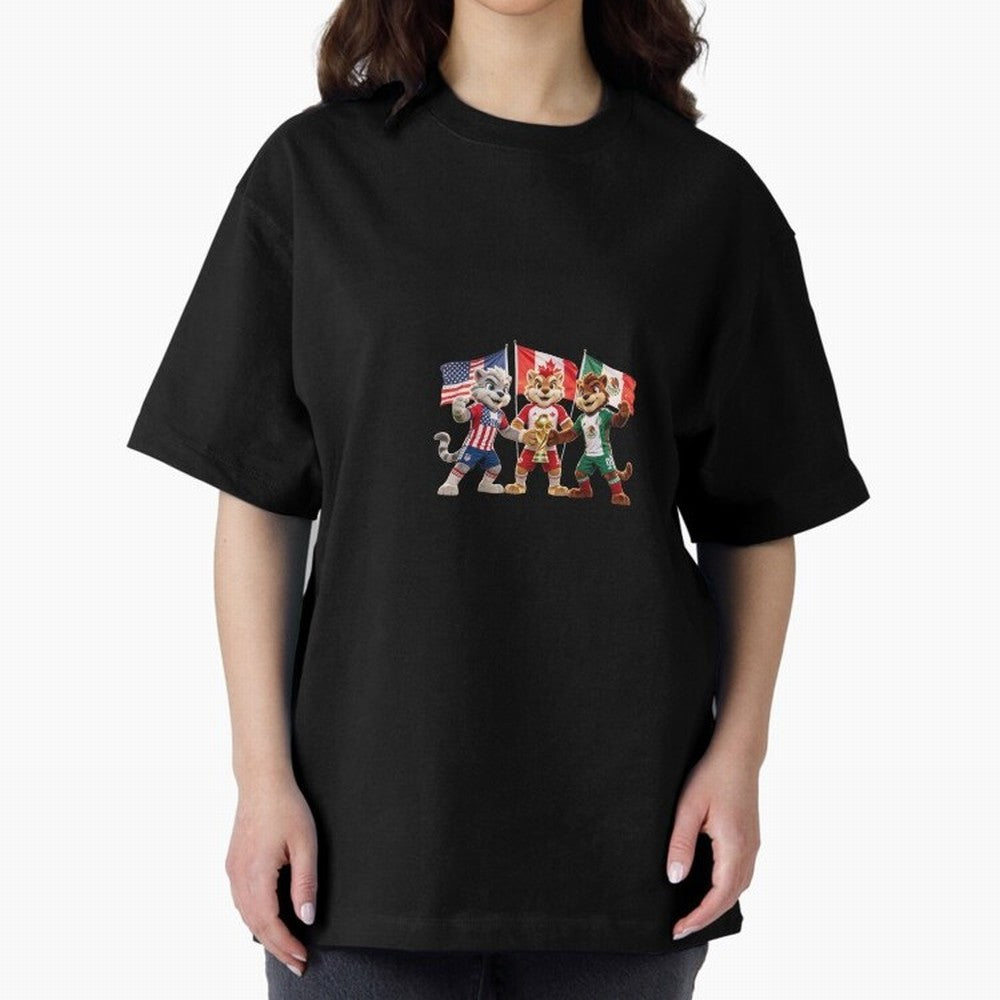 World Cup 2026 Host Nations Mascots - USA Canada Mexico Soccer Champions Classic T-Shirt Represent Fans Who Live for the FIFA World Cup 2026 USA Canada Mexico Journey through Haaland Highlights, Netherlands Pride, Global Supporter Spirit, Legendary
