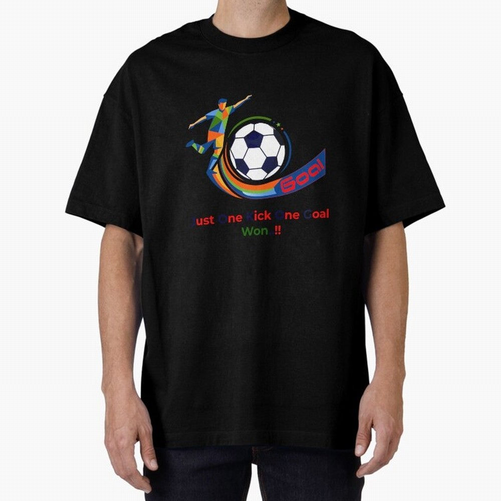 Football Striker Goal Celebration - Just One Kick Classic T-Shirt Join FIFA World Cup 2026 for Fans of CR7 and Portugal, Spain and Germany, Bringing Champion Mindset, Group Stage Buzz, Knockout Tension and Passionate Fan Culture; Ideal for Football