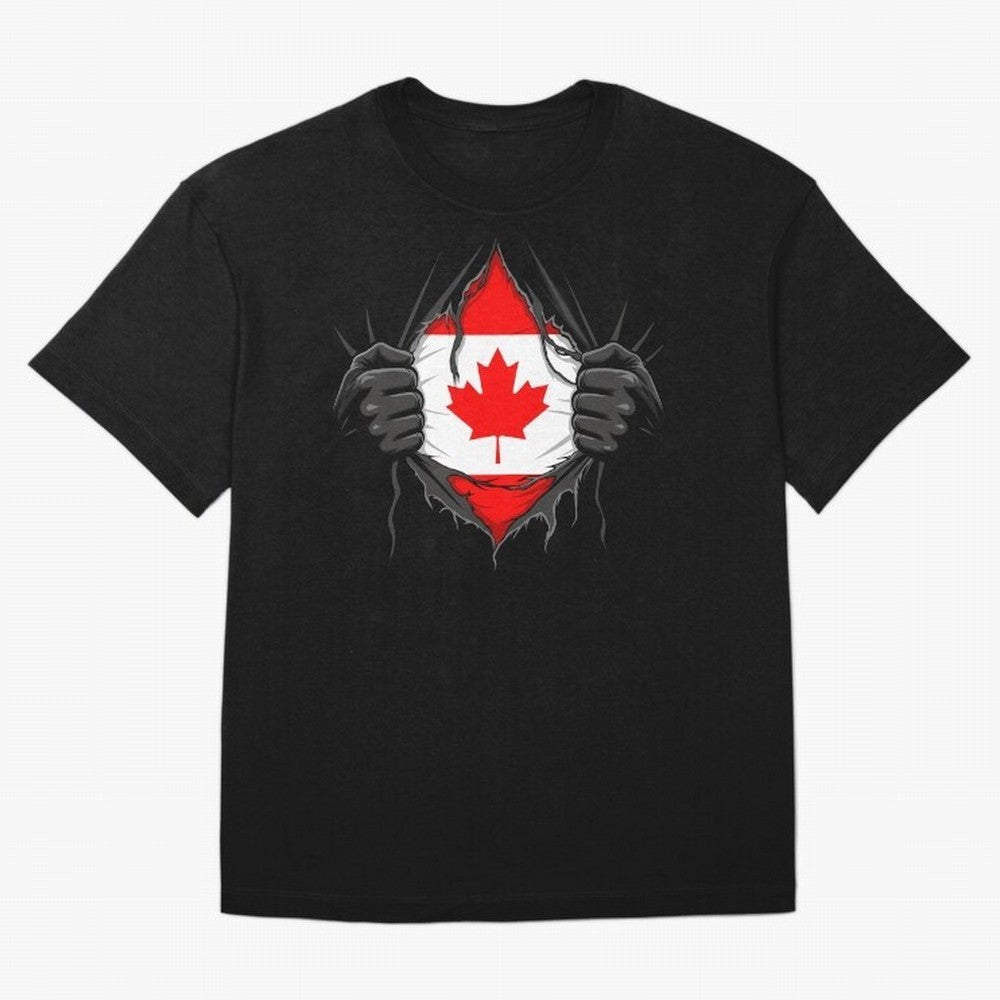 Canada Flag - National Team Fans Classic T-Shirt Show Support during Global Football Passion for FIFA World Cup 2026, Featuring Messi, CR7 and Mbappe, Argentina and Brazil, Game Day Rituals, Football Legends, Country Pride and the Road to the