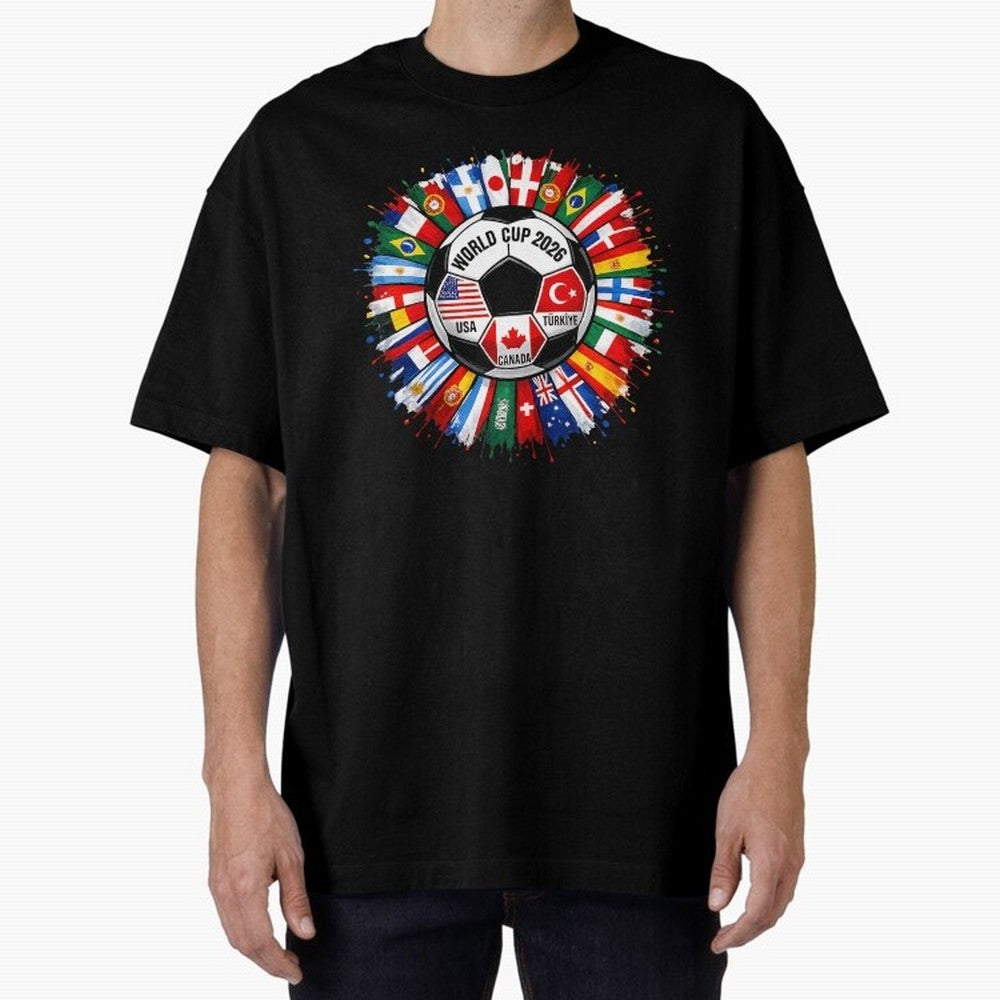 World Cup 2026 Shirt Soccer Tournament Fan Design International Flags Football Graphic Tee Sports Lover Gift Classic T-Shirt Create FIFA World Cup 2026 Spirit, Celebrating Portugal, Spain and Germany, CR7, Worldwide Fan Energy, Dramatic Goals,