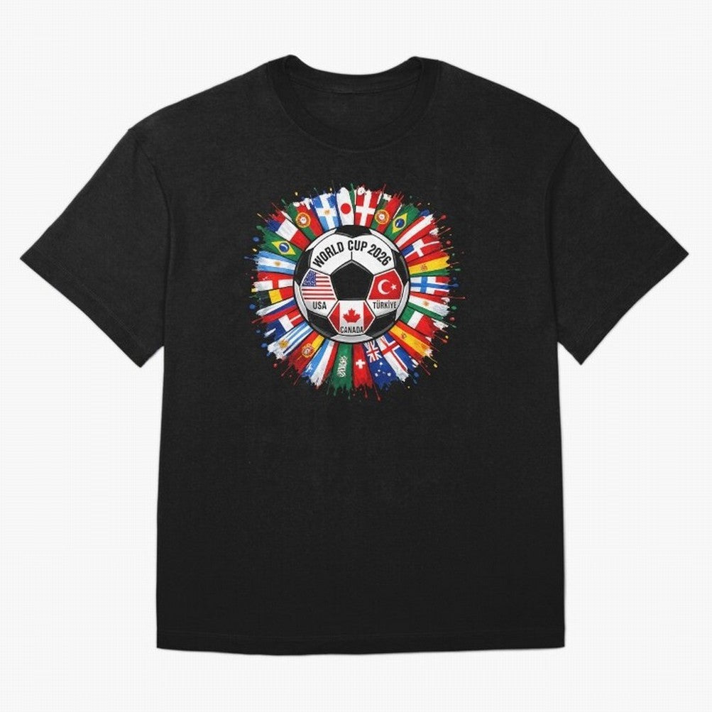 World Cup 2026 Shirt Soccer Tournament Fan Design International Flags Football Graphic Tee Sports Lover Gift Classic T-Shirt Create FIFA World Cup 2026 Spirit, Celebrating Portugal, Spain and Germany, CR7, Worldwide Fan Energy, Dramatic Goals,
