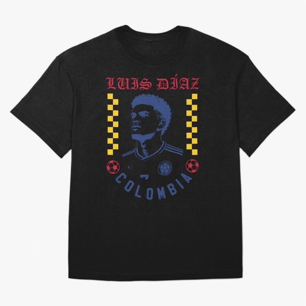 Luis D¨ªaz Colombia Soccer Star Retro Football Fan Design Classic T-Shirt Bring International Match Energy to FIFA World Cup 2026 USA Canada Mexico Spirit, Centered on Brazil, Cristiano Ronaldo, Haaland and CR7, Supporter Pride, Iconic