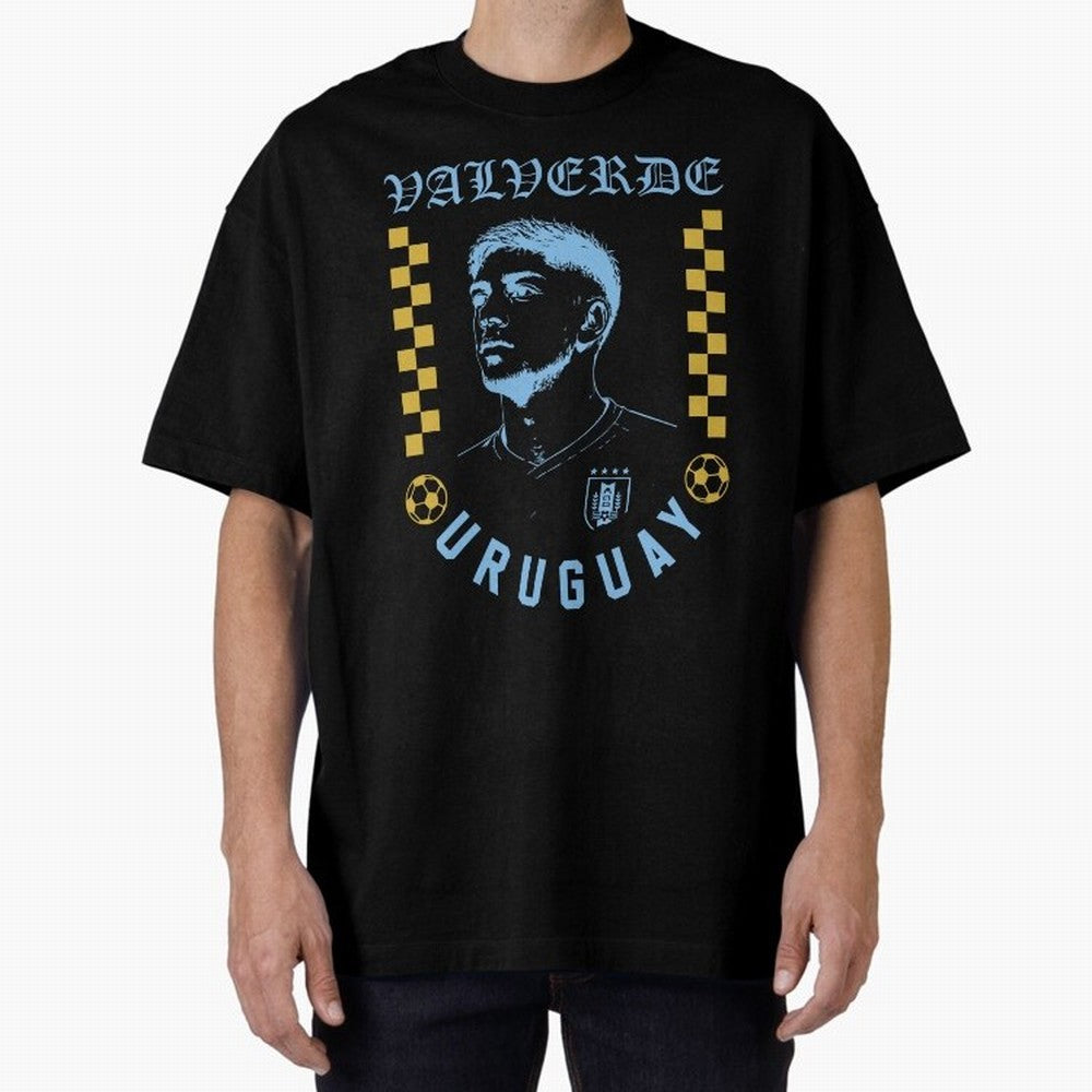 Valverde Uruguay Soccer Star Retro Football Fan Design Classic T-Shirt Feel the Heartbeat of Match Day Hype around FIFA World Cup 2026, Mbappe and Neymar, France and Portugal, Vintage Soccer Flavor, Modern Football Stars, National Flags and Final
