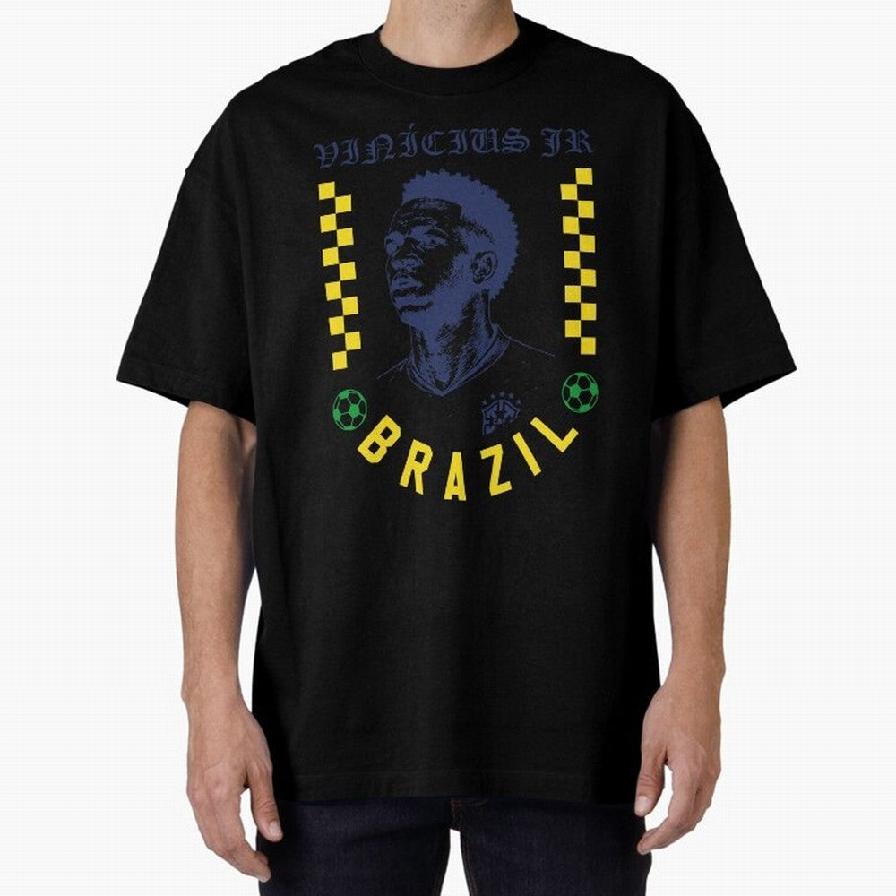 Vin¨ªcius Jr Brazil Soccer Legend Retro Football Fan Design Classic T-Shirt Celebrate Classic Football Spirit in Global Football Passion for FIFA World Cup 2026 Group Stage, Capturing Messi, CR7 and Mbappe, England, Football History, Final Match