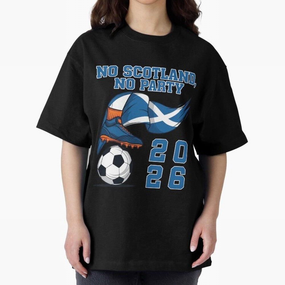 No Scotland, No Party, Scottish, Tartan Army - World Cup 2026 Classic T-Shirt Show Support during Global Football Passion for FIFA World Cup 2026 Group Stage, Highlighting Messi and Cristiano Ronaldo, Brazil, Retro Football Energy, Iconic