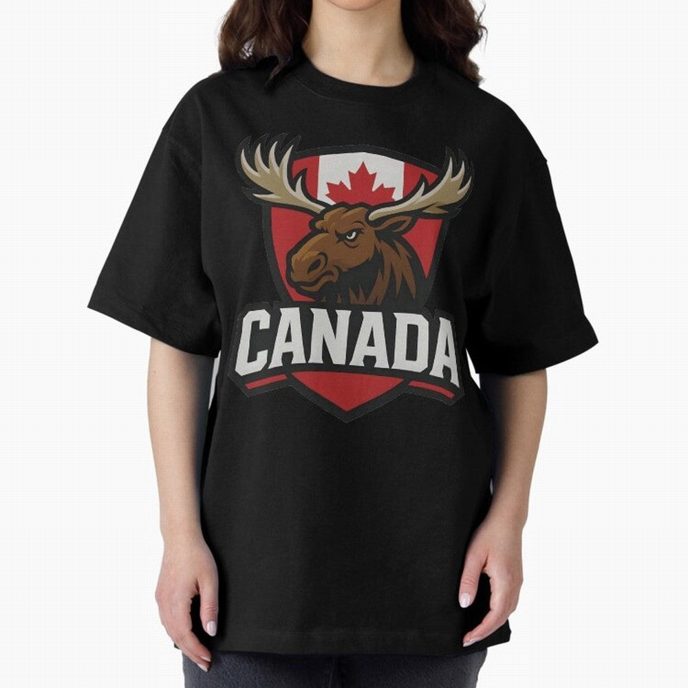 Canada Moose Sports Logo T-Shirt ¨C Canadian Flag Maple Leaf Emblem | 2026 World Cup Supporter Classic T-Shirt Enjoy FIFA World Cup 2026 USA Canada Mexico Spirit, Capturing Brazil, Cristiano Ronaldo, Haaland and CR7, Fan Favorite Moments, National