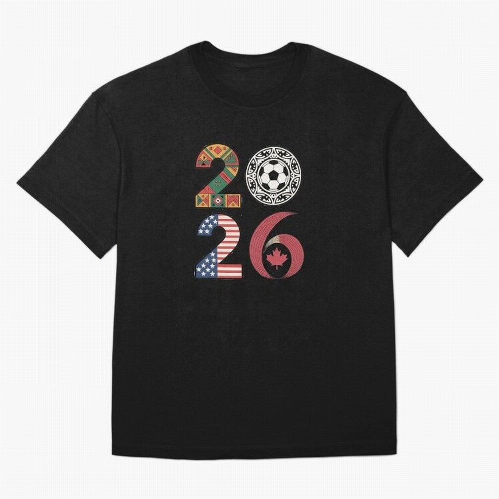 2026 Football Countries Design ¨C USA, Canada & Mexico Inspired Art Oversized T-Shirt Support the Legends of FIFA World Cup 2026 Spirit, Made for Argentina and Brazil, CR7, Champion Mindset, Group Stage Buzz, Knockout Tension and Passionate Fan