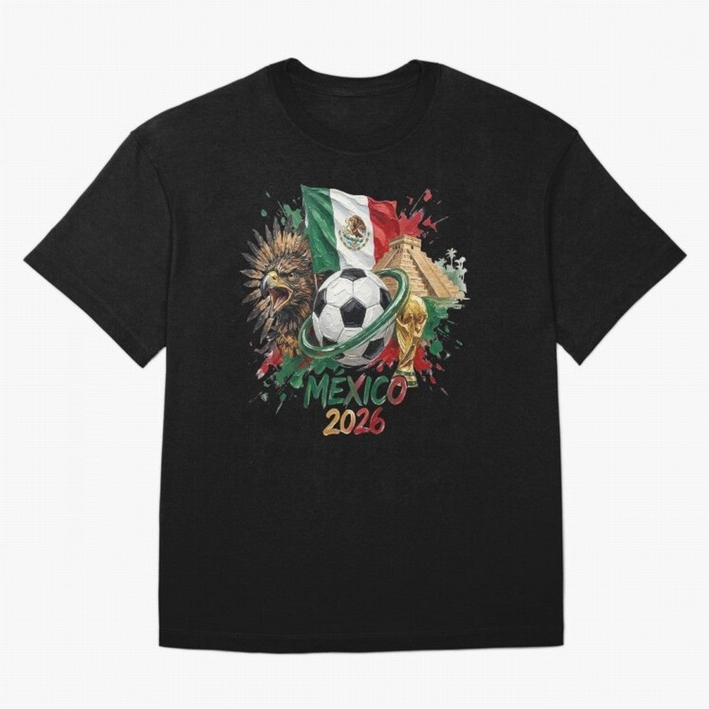 Mexico World Cup 2026 Oversized T-Shirt Keep Football History Alive during FIFA World Cup 2026 Highlighting Neymar, Haaland and Cristiano Ronaldo, Germany Energy, Championship Spirit, Famous Goals, Roaring Crowds and International Football Unity;