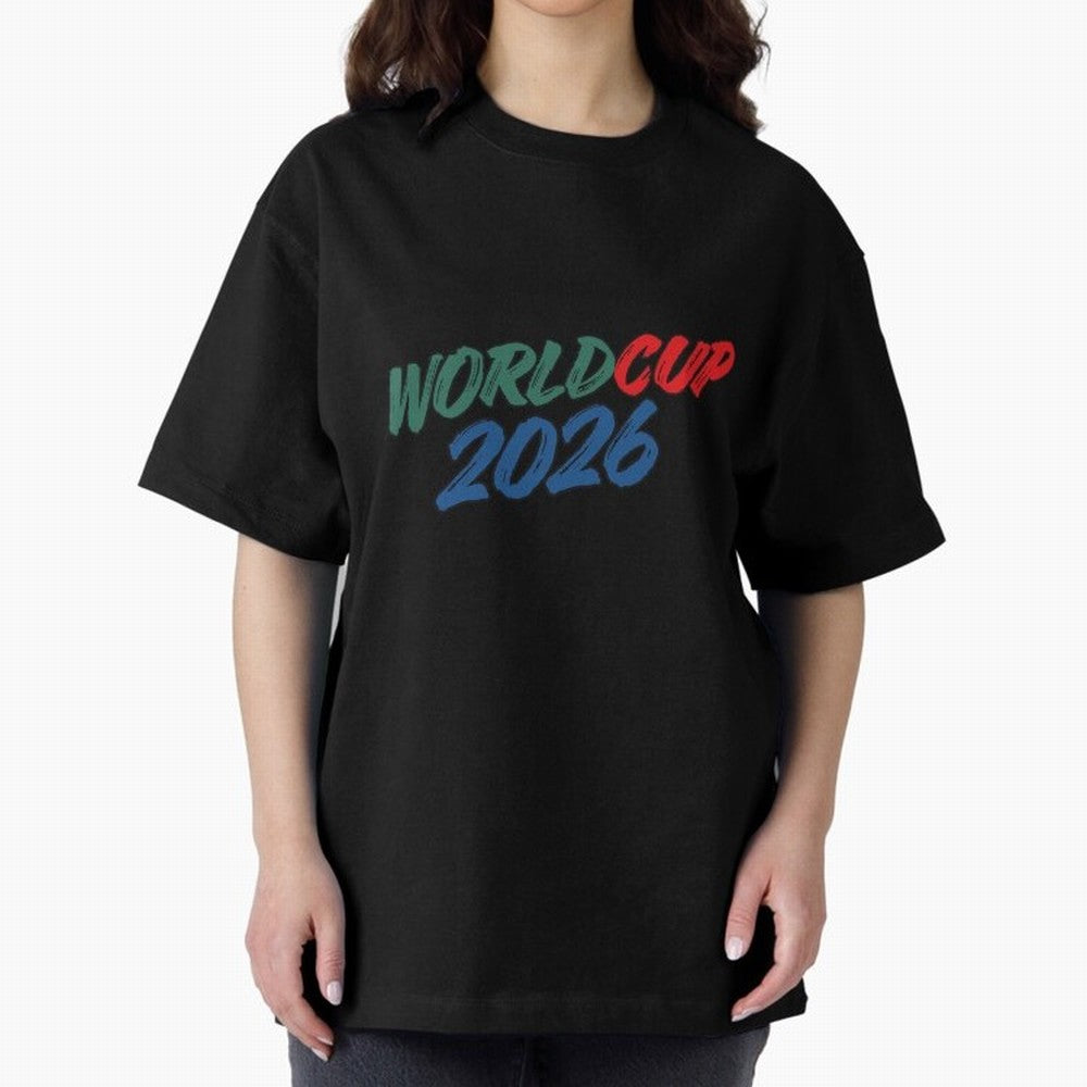 World Cup 2026 Oversized T-Shirt Show Your Love for Match Day Hype around FIFA World Cup 2026, Haaland and Mbappe, Spain and Netherlands, Soccer Culture, Superstar Moments, National Team Dreams and Competitive Fire; Ideal for Football Dads,