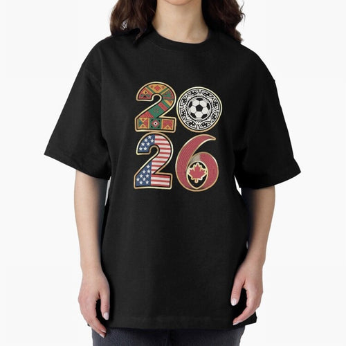 2026 Football Countries Design ¨C USA, Canada & Mexico Inspired Art Oversized T-Shirt Cheer through Every Moment of Global Football Passion for FIFA World Cup 2026 USA Canada Mexico, Made for Haaland and Mbappe, Spain and Netherlands, Football