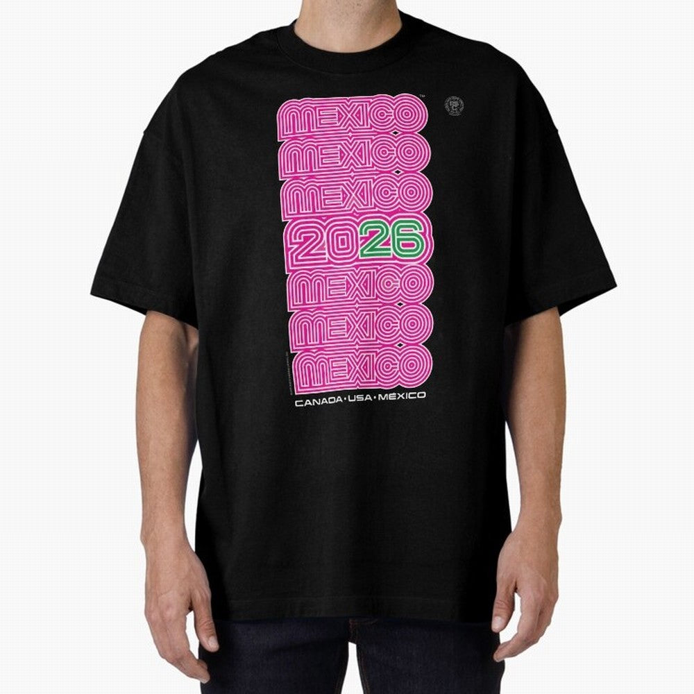 Mexico Retro Soccer 26 ¨C Canada USA Mexico 26¨C Bold Vintage Typography Oversized T-Shirt Represent the FIFA World Cup 2026 USA Canada Mexico Journey through Messi Highlights, Netherlands Pride, Retro Football Energy, Iconic Rivalries, Trophy