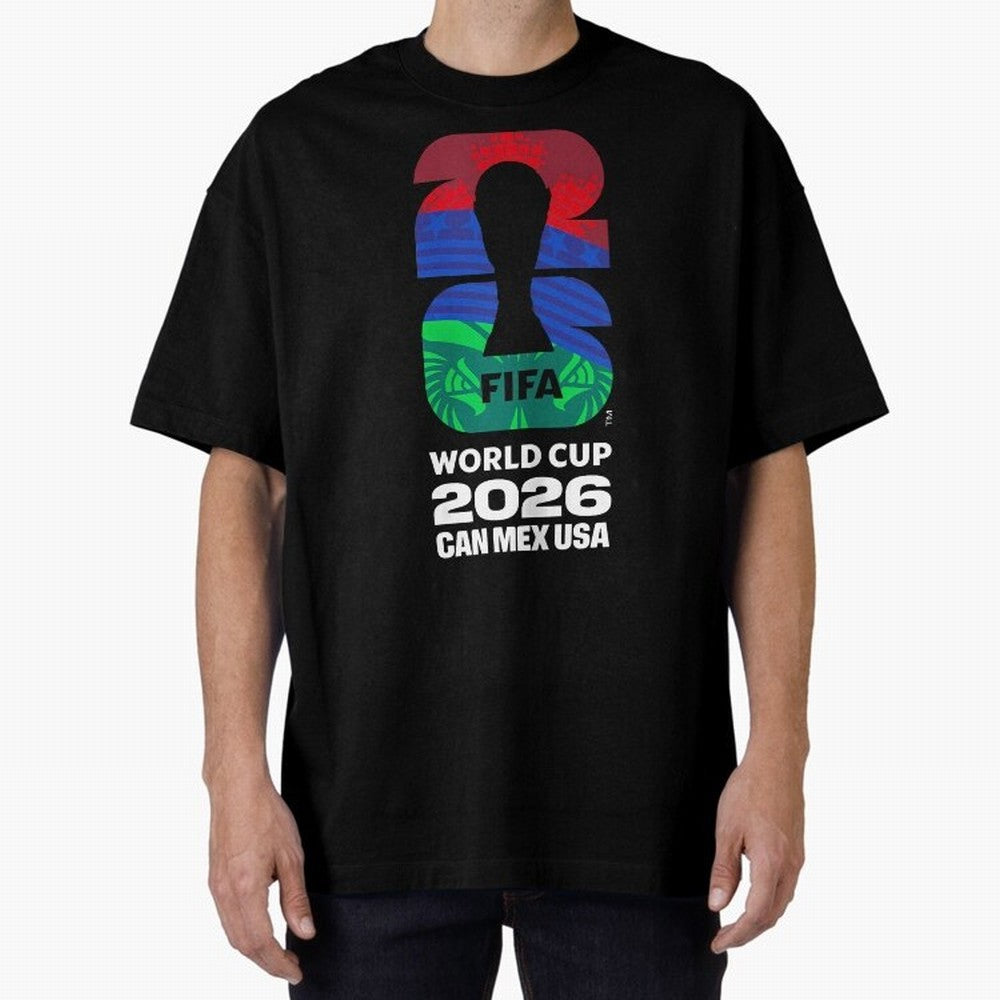 World Cup26 Host Country Logo Flags Oversized T-Shirt Fuel Your Fan Pride for FIFA World Cup 2026 Group Stage Built around Messi, Netherlands Energy, Football Passion, Legendary Performances, Festival Vibes and Supporter Community; Perfect for