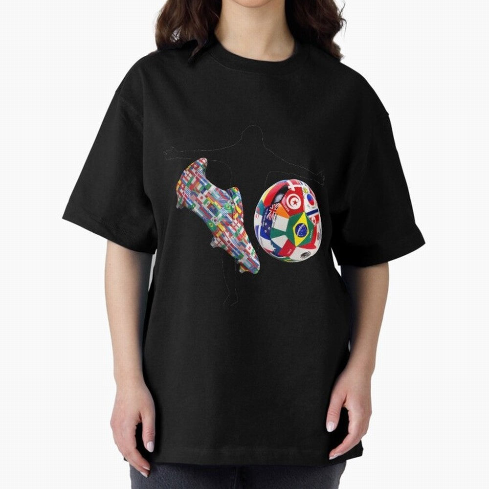 world cup Oversized T-Shirt Feel the Trophy Chase of FIFA World Cup 2026 Group Stage for Fans of Cristiano Ronaldo and Spain, Bringing Football History, Final Match Energy, Crowd Noise and Once in a Lifetime Moments; Perfect for People Who Love