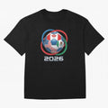 3D Realistic World Cup 2026 Soccer Ball with Rings Oversized T-Shirt Capture FIFA World Cup 2026 Group Stage with Haaland and Mbappe, France Energy, Championship Spirit, Famous Goals, Roaring Crowds and International Football Unity; Great for Watch