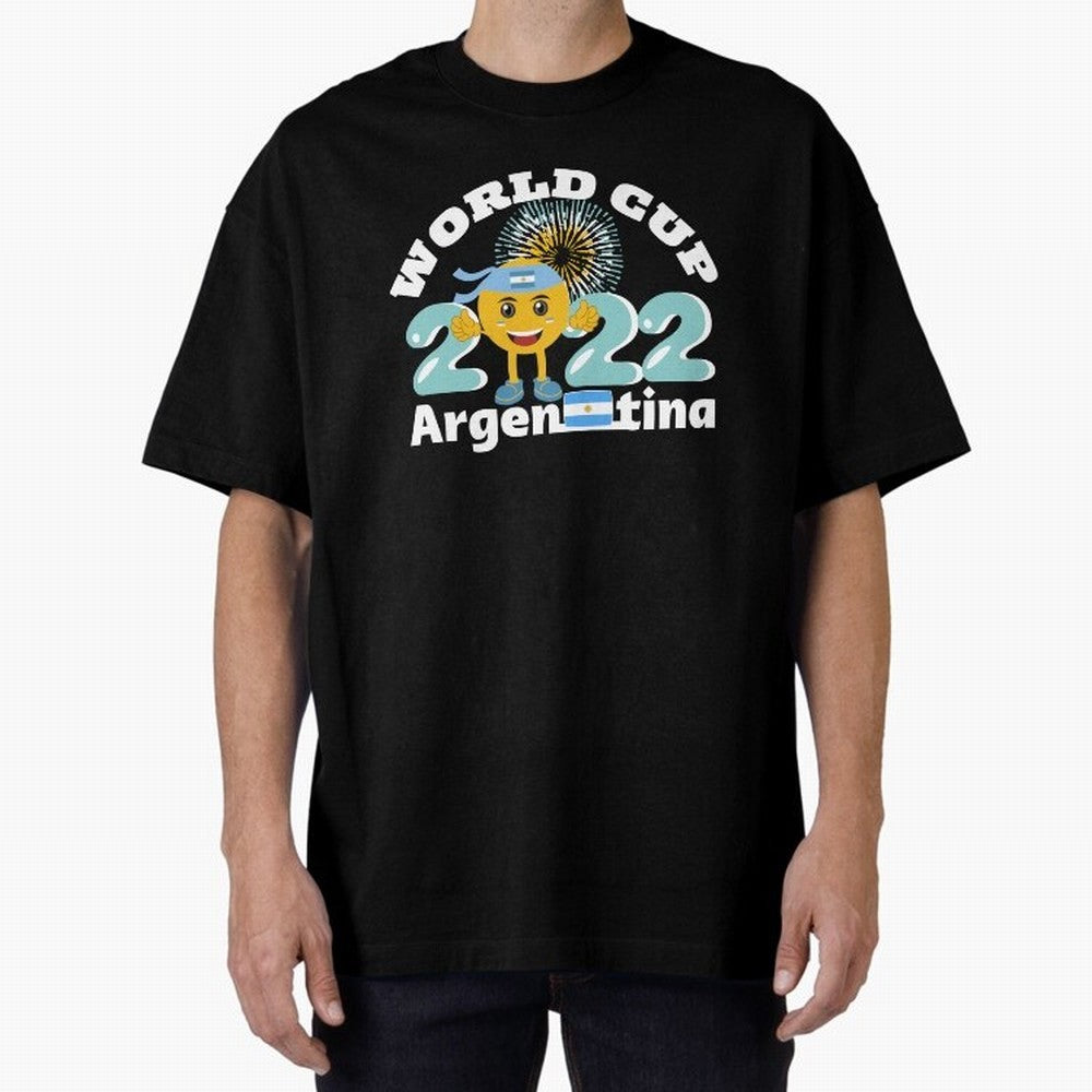 Football World Cup 2022 Winner. Argentina 2022. Oversized T-Shirt Keep the Legacy of FIFA World Cup 2026 Spirit, Capturing Spain and Netherlands, Cristiano Ronaldo, Haaland and CR7, Global Supporter Spirit, Legendary Goals, National Colors and