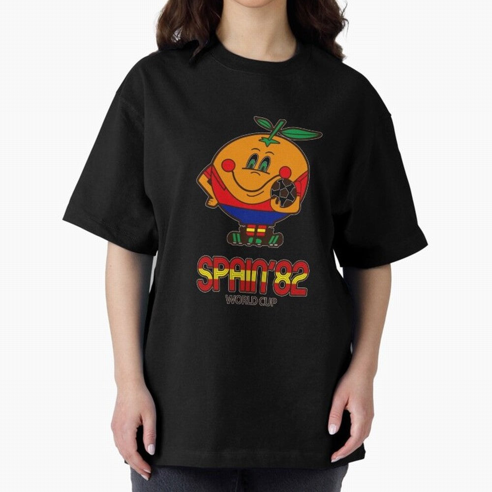 Spain 1982 World Cup- Soccer Oversized T-Shirt Bring Global Tournament Vibes to Global Football Passion for FIFA World Cup 2026, Made for CR7, Brazil, Supporter Pride, Iconic Celebrations, Legendary Names and Global Match Day Energy; Ideal for