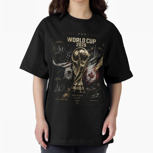 2026 FIFA World Cup Oversized T-Shirt Represent Fans Who Live for Match Day Hype around FIFA World Cup 2026 Group Stage, Messi and Cristiano Ronaldo, Argentina, France and Brazil, Football Passion, Legendary Performances, Festival Vibes and