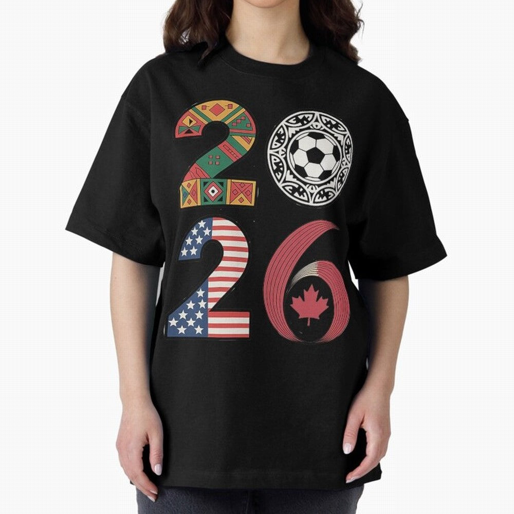 2026 Football Countries Oversized T-Shirt Embrace FIFA World Cup 2026 Group Stage with Cristiano Ronaldo, Haaland and CR7, Spain and Netherlands Energy, Soccer Culture, Superstar Moments, National Team Dreams and Competitive Fire; Great for