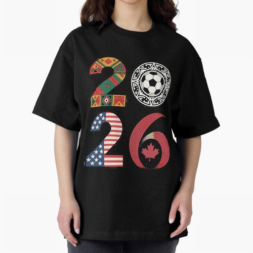 2026 Football Countries Design Usa Canada Mexico Inspired Oversized T-Shirt Carry the Dream of FIFA World Cup 2026 Spirit, Highlighting Germany, Haaland, Worldwide Fan Energy, Dramatic Goals, Stadium Lights and Championship Celebrations; Created