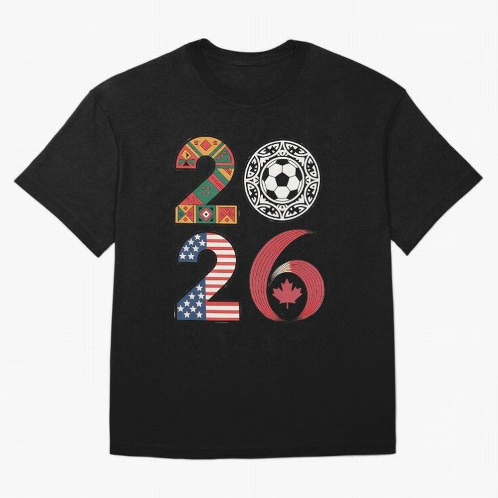 2026 Football Countries Design Usa Canada Mexico Inspired Oversized T-Shirt Carry the Dream of FIFA World Cup 2026 Spirit, Highlighting Germany, Haaland, Worldwide Fan Energy, Dramatic Goals, Stadium Lights and Championship Celebrations; Created