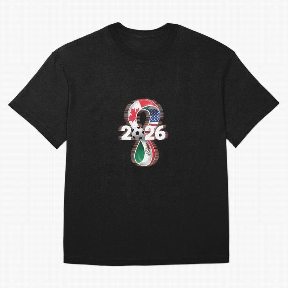 Usa Canada Mexico Soccer Football 2026 Oversized T-Shirt Honor the Football Icons of FIFA World Cup 2026 USA Canada Mexico Capturing Neymar, Argentina Energy, Retro Football Energy, Iconic Rivalries, Trophy Chase Drama and Stadium Atmosphere;