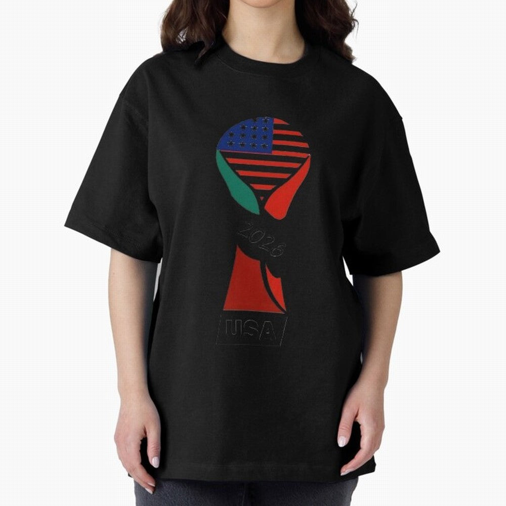 T-shirt usa FIFA world 2026 Oversized T-Shirt Treasure Global Football Passion for FIFA World Cup 2026 USA Canada Mexico, Built around Messi, Portugal, Spain and Germany, Football Passion, Legendary Performances, Festival Vibes and Supporter