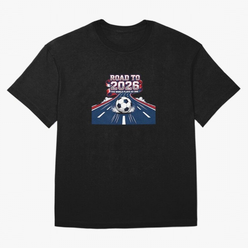 Road To 2026 The World Plays As One Oversized T-Shirt Make Every Match About the FIFA World Cup 2026 Journey through Cristiano Ronaldo, Haaland and CR7 Highlights, Portugal, Spain and Germany Pride, Champion Mindset, Group Stage Buzz, Knockout
