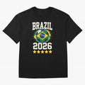 Brazil Soccer Football 2026 Oversized T-Shirt Celebrate Soccer Greatness during Global Football Passion for FIFA World Cup 2026 Group Stage, Centered on CR7, Argentina, Fan Favorite Moments, National Team Passion, Big Match Drama and Soccer