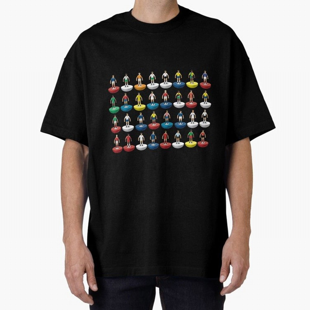 World Subbuteo players Oversized T-Shirt Celebrate Football Heritage in Match Day Hype around FIFA World Cup 2026, Neymar, Portugal, Spain and Germany, Worldwide Fan Energy, Dramatic Goals, Stadium Lights and Championship Celebrations; Perfect for