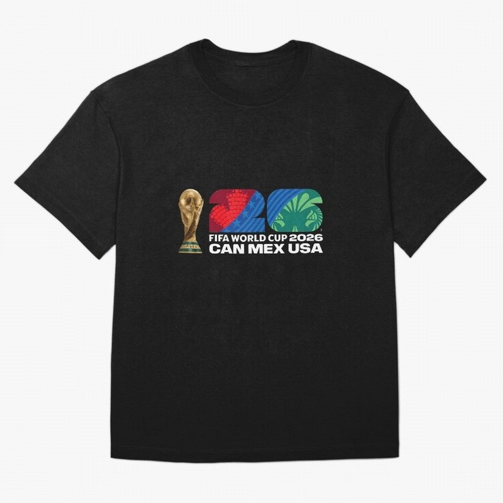 World Cup26 Host Country Trophy Oversized T-Shirt Join the Countdown to Match Day Hype around FIFA World Cup 2026 Group Stage, Neymar, Haaland and Cristiano Ronaldo, Portugal, Spain and Germany, Goal Celebration Energy, Supporter Heritage, Football