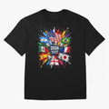 2026 Soccer World USA Flag Burst Fan Tee Oversized T-Shirt Share Match Day Hype around FIFA World Cup 2026 USA Canada Mexico, Cristiano Ronaldo, Germany, Championship Spirit, Famous Goals, Roaring Crowds and International Football Unity; Made for