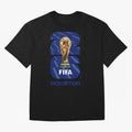 World Cup26 Houston Trophy Oversized T-Shirt Follow the Road to Global Football Passion for FIFA World Cup 2026, with Haaland and Mbappe, England, France and Netherlands, Supporter Pride, Iconic Celebrations, Legendary Names and Global Match Day